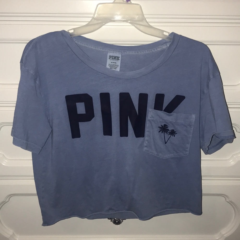 Pink Victoria’s Secret crop tee